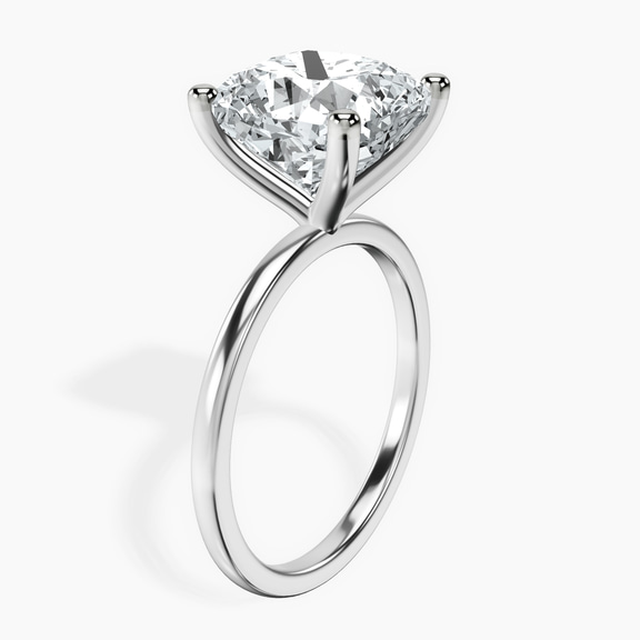 Platinum Four Prong Solitaire 1.5mm Lab Diamond Ring standing product image one