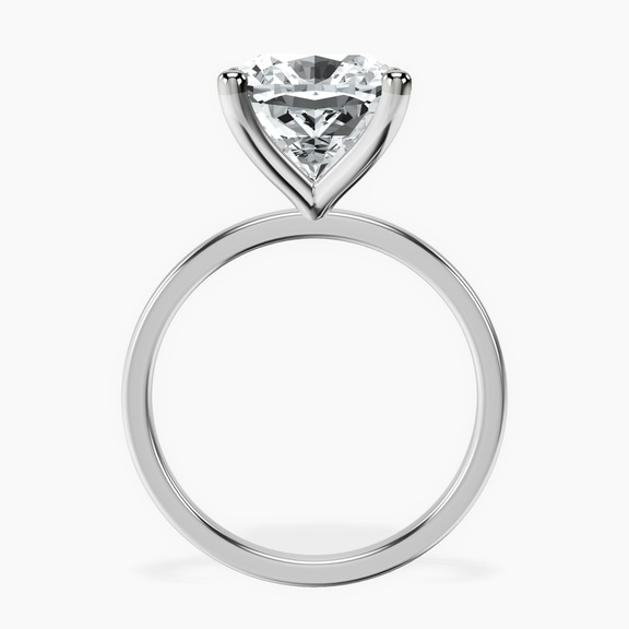 Platinum Four Prong Solitaire 1.5mm Lab Diamond Ring side right image one