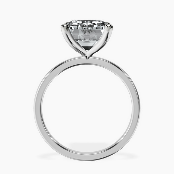 14kt White Gold Four Prong Solitaire 1.5mm Lab Diamond Ring side right image one