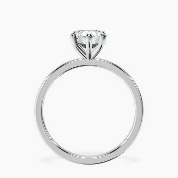 Platinum Four Prong Solitaire 1.5mm Lab Diamond Ring side right image one