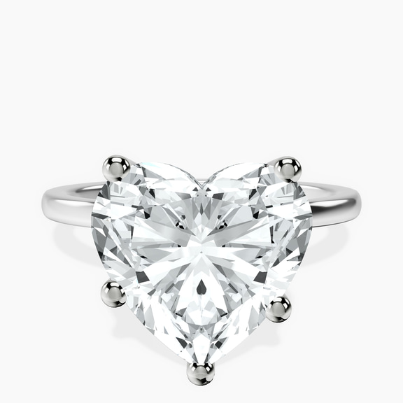 Platinum Four Prong Solitaire 1.5mm Lab Diamond Ring front image