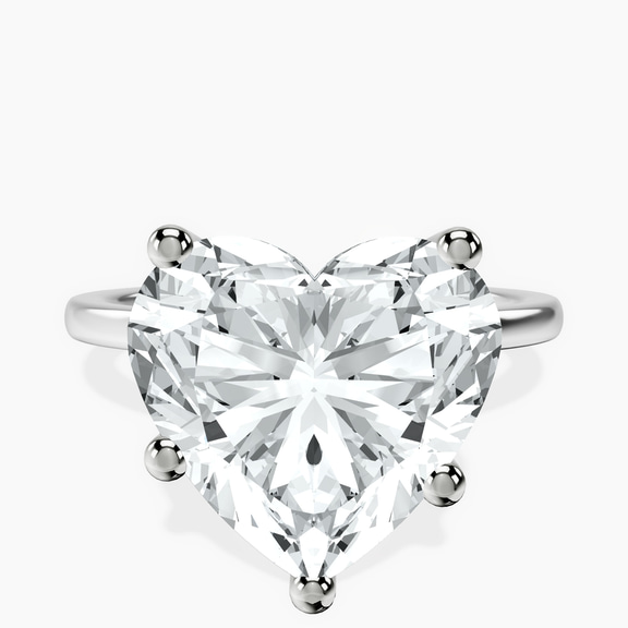 10kt White Gold Four Prong Solitaire 1.5mm Lab Diamond Ring front image
