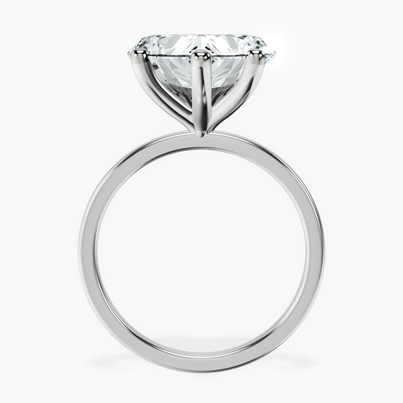 10kt White Gold Four Prong Solitaire 1.5mm Lab Diamond Ring side right image one