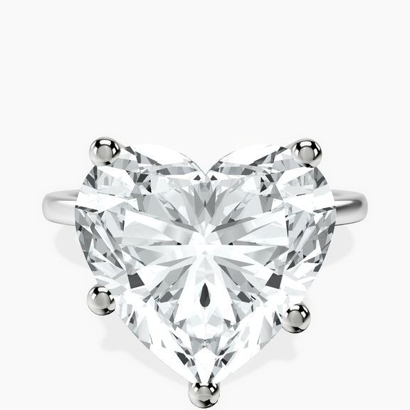 10kt White Gold Four Prong Solitaire 1.5mm Lab Diamond Ring front image