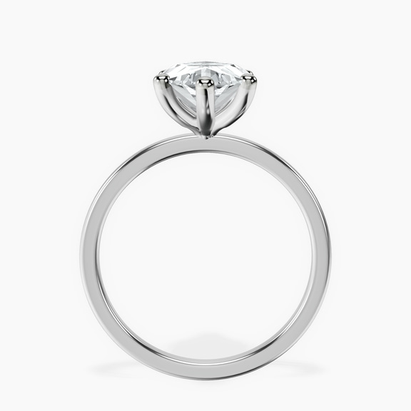 Platinum Four Prong Solitaire 1.5mm Lab Diamond Ring side right image one