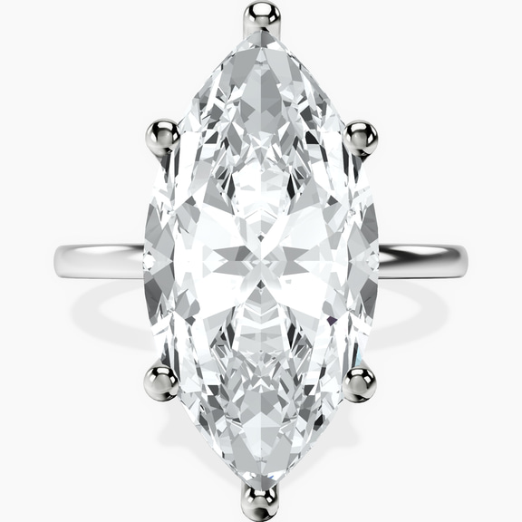 10kt White Gold Four Prong Solitaire 1.5mm Lab Diamond Ring front image
