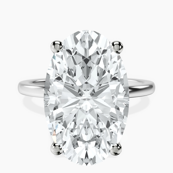 10kt White Gold Four Prong Solitaire 1.5mm Lab Diamond Ring front image