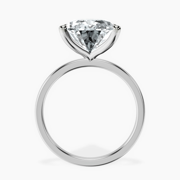 10kt White Gold Four Prong Solitaire 1.5mm Lab Diamond Ring side right image one