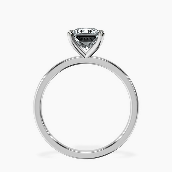 Platinum Four Prong Solitaire 1.5mm Lab Diamond Ring side right image one