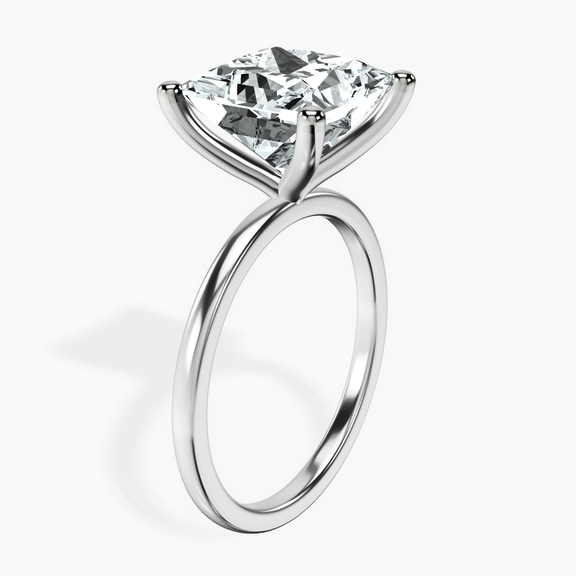 Platinum Four Prong Solitaire 1.5mm Lab Diamond Ring standing product image one