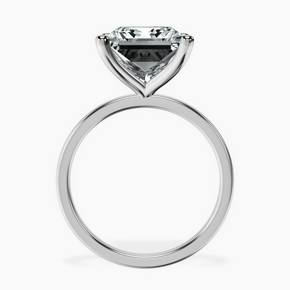 Platinum Four Prong Solitaire 1.5mm Lab Diamond Ring side right image one