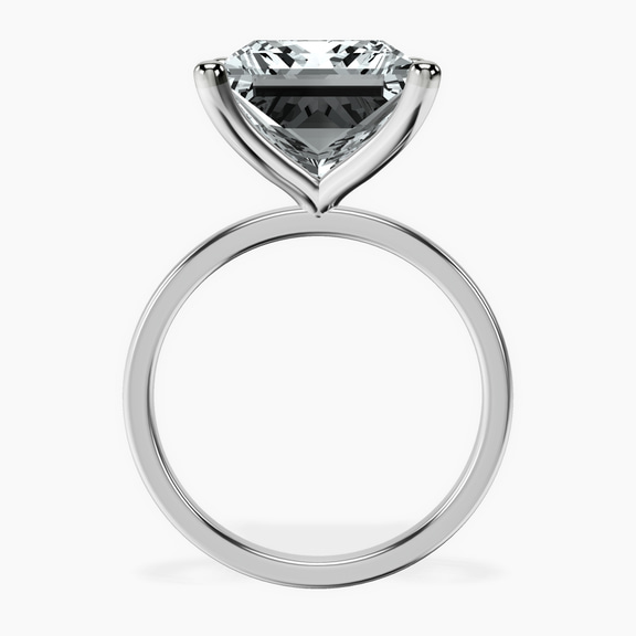 10kt White Gold Four Prong Solitaire 1.5mm Lab Diamond Ring side right image one