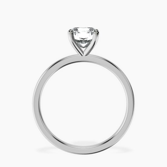 10kt White Gold Four Prong Solitaire 1.5mm Lab Diamond Ring side right image one