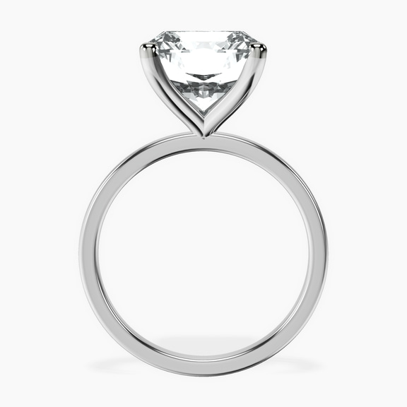 10kt White Gold Four Prong Solitaire 1.5mm Lab Diamond Ring side right image one