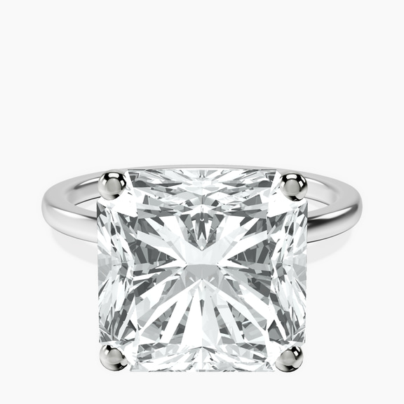 10kt White Gold Four Prong Solitaire 1.5mm Lab Diamond Ring front image