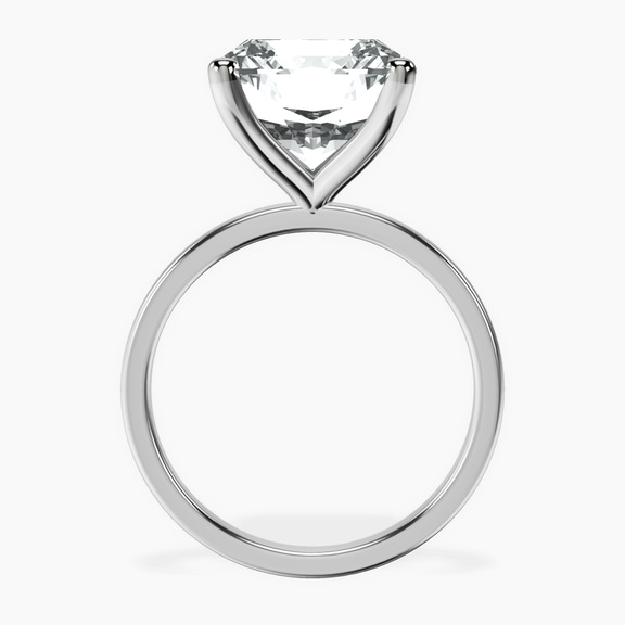 10kt White Gold Four Prong Solitaire 1.5mm Lab Diamond Ring side right image one