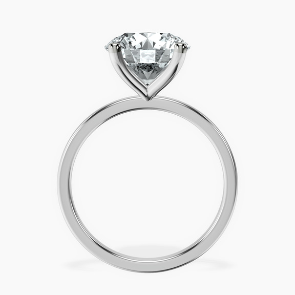 Platinum Four Prong Solitaire 1.5mm Lab Diamond Ring side right image one