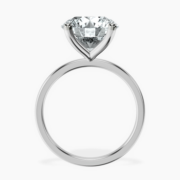 18kt White Gold Four Prong Solitaire 1.5mm Lab Diamond Ring side right image one