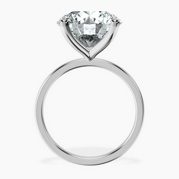18kt White Gold Four Prong Solitaire 1.5mm Lab Diamond Ring side right image one