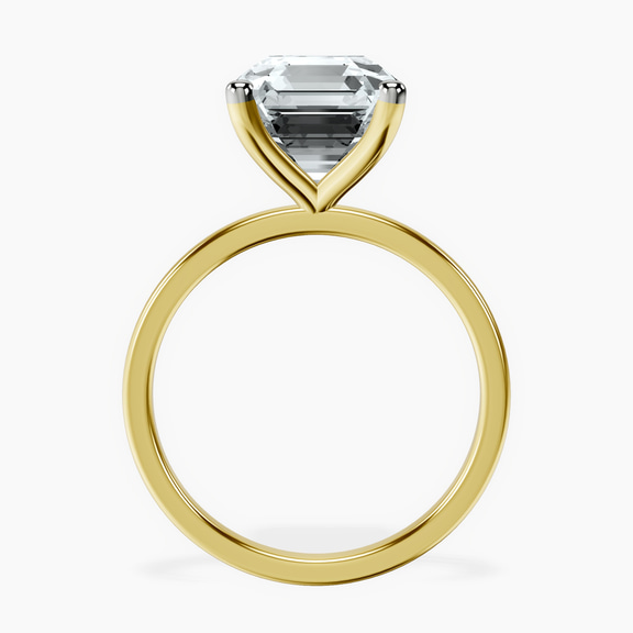 14kt Yellow Gold Four Prong Solitaire 1.5mm Lab Diamond Ring side right image one