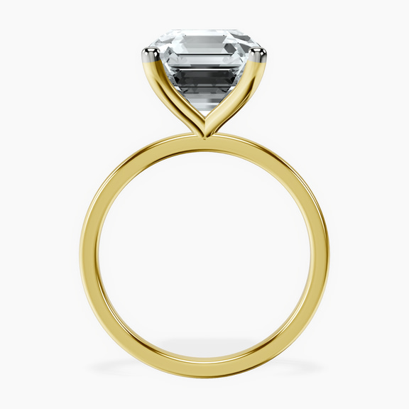 14kt Yellow Gold Four Prong Solitaire 1.5mm Lab Diamond Ring side right image one
