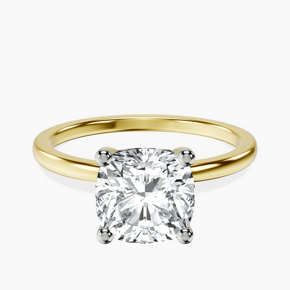 10kt Yellow Gold Four Prong Solitaire 1.5mm Lab Diamond Ring front image