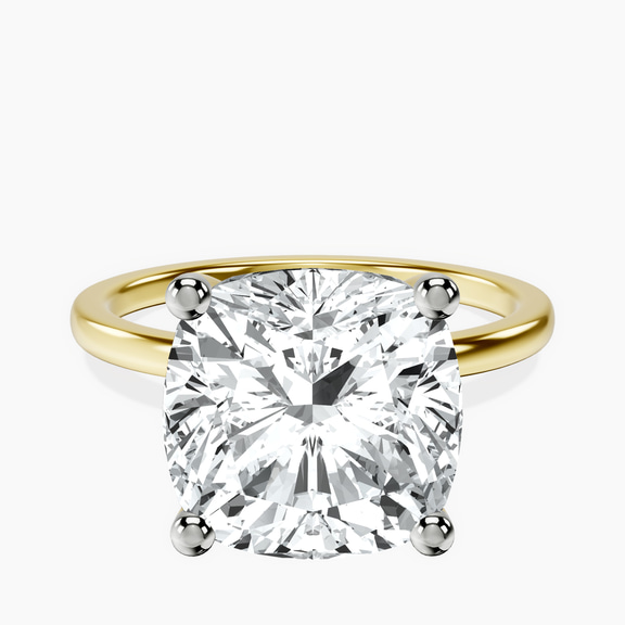 10kt Yellow Gold Four Prong Solitaire 1.5mm Lab Diamond Ring front image