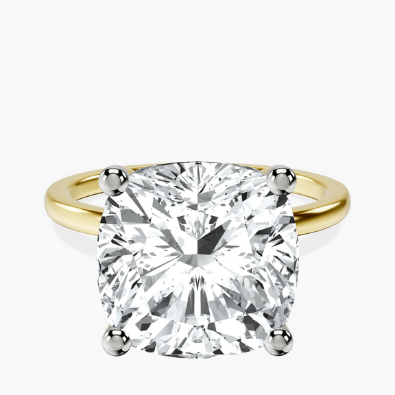 14kt Yellow Gold Four Prong Solitaire 1.5mm Lab Diamond Ring front image
