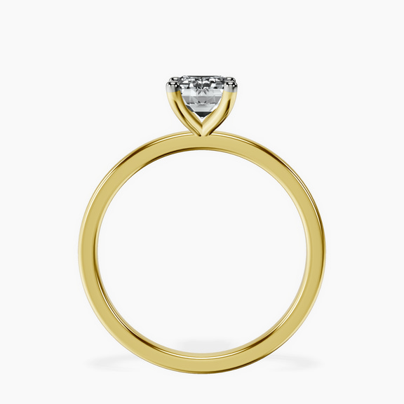 14kt Yellow Gold Four Prong Solitaire 1.5mm Lab Diamond Ring side right image one