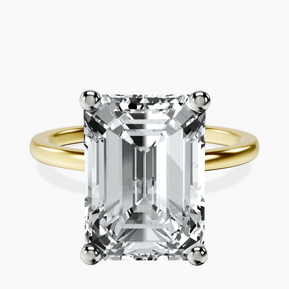 10kt Yellow Gold Four Prong Solitaire 1.5mm Lab Diamond Ring front image