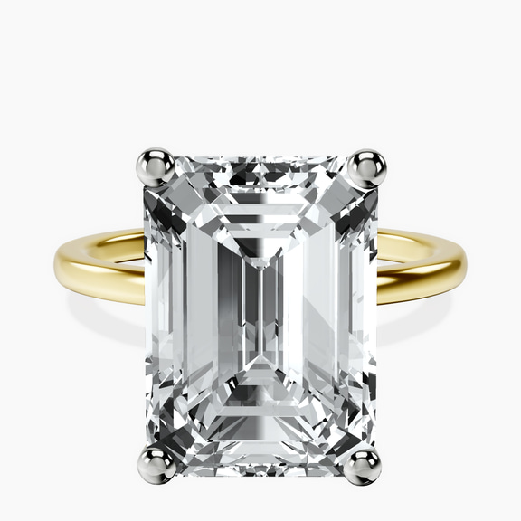 18kt Yellow Gold Four Prong Solitaire 1.5mm Lab Diamond Ring front image