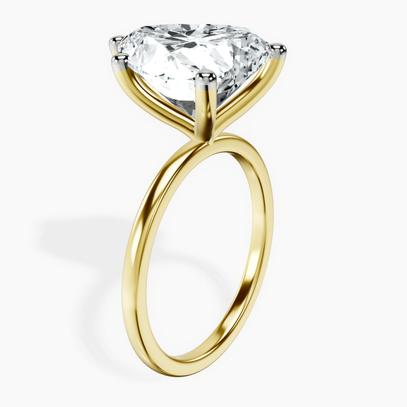 10kt Yellow Gold Four Prong Solitaire 1.5mm Lab Diamond Ring standing product image one