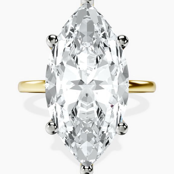 14kt Yellow Gold Four Prong Solitaire 1.5mm Lab Diamond Ring front image