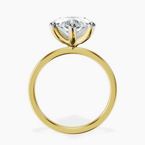 14kt Yellow Gold Four Prong Solitaire 1.5mm Lab Diamond Ring side right image one