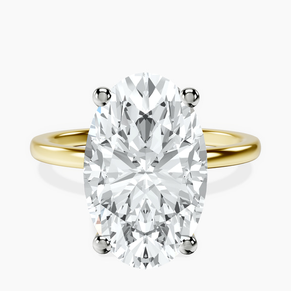 14kt Yellow Gold Four Prong Solitaire 1.5mm Lab Diamond Ring front image