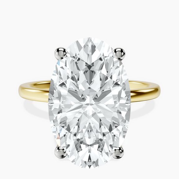 18kt Yellow Gold Four Prong Solitaire 1.5mm Lab Diamond Ring front image