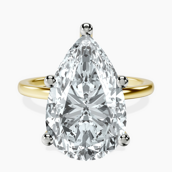 10kt Yellow Gold Four Prong Solitaire 1.5mm Lab Diamond Ring front image