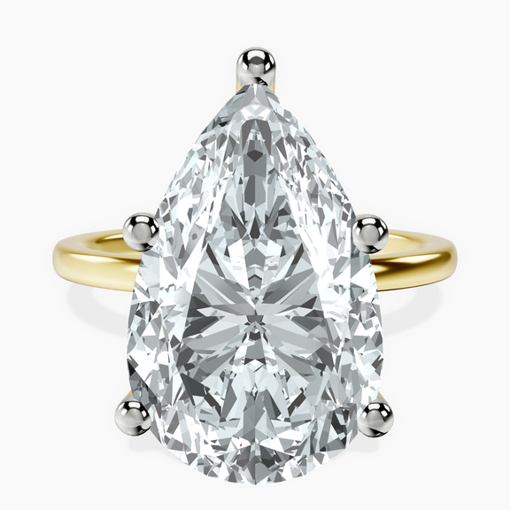 14kt Yellow Gold Four Prong Solitaire 1.5mm Lab Diamond Ring front image