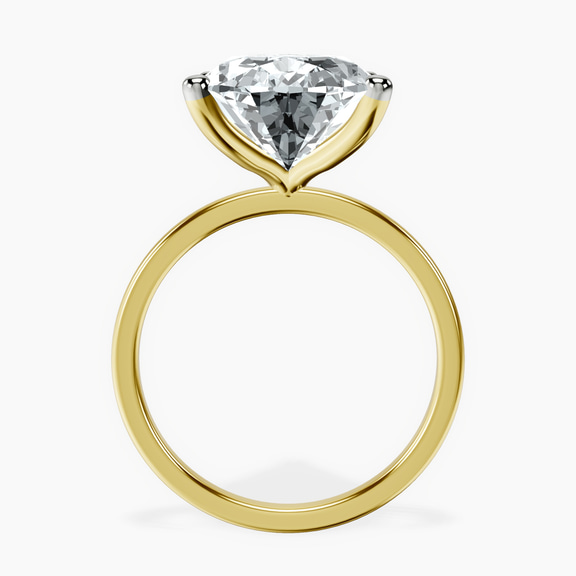 14kt Yellow Gold Four Prong Solitaire 1.5mm Lab Diamond Ring side right image one