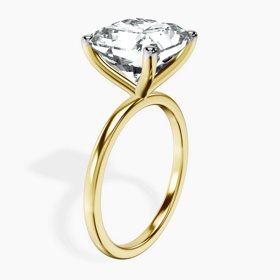 10kt Yellow Gold Four Prong Solitaire 1.5mm Lab Diamond Ring standing product image one