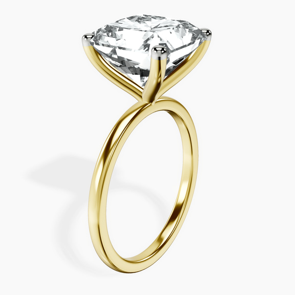 10kt Yellow Gold Four Prong Solitaire 1.5mm Lab Diamond Ring standing product image one