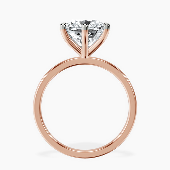 14kt Rose Gold Six Prong Solitaire 1.5mm Lab Diamond Ring side right image one