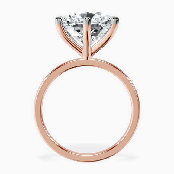 18kt Rose Gold Six Prong Solitaire 1.5mm Lab Diamond Ring side right image one