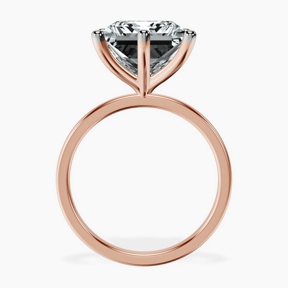 14kt Rose Gold Six Prong Solitaire 1.5mm Lab Diamond Ring side right image one