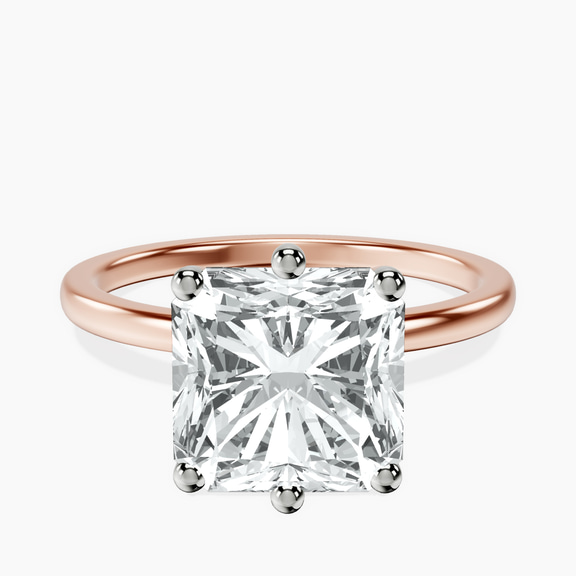 10kt Rose Gold Six Prong Solitaire 1.5mm Lab Diamond Ring front image
