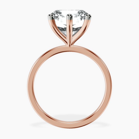 14kt Rose Gold Six Prong Solitaire 1.5mm Lab Diamond Ring side right image one