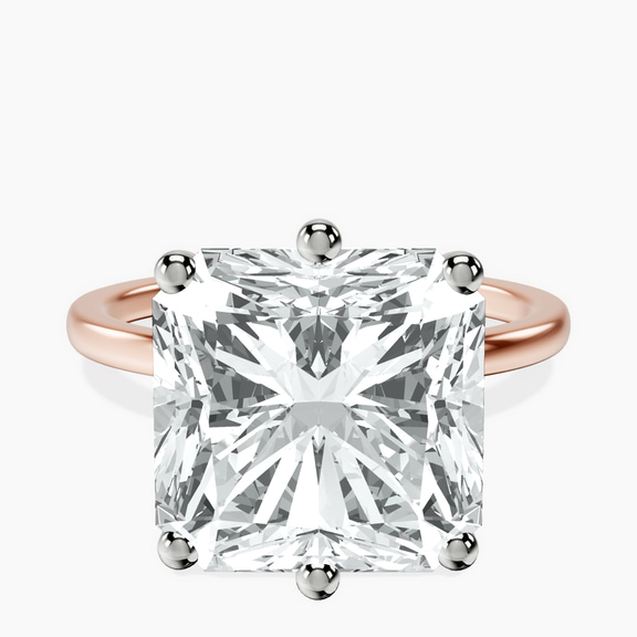 14kt Rose Gold Six Prong Solitaire 1.5mm Lab Diamond Ring front image