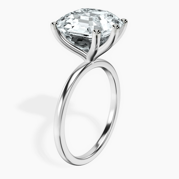 14kt White Gold Six Prong Solitaire 1.5mm Lab Diamond Ring standing product image one