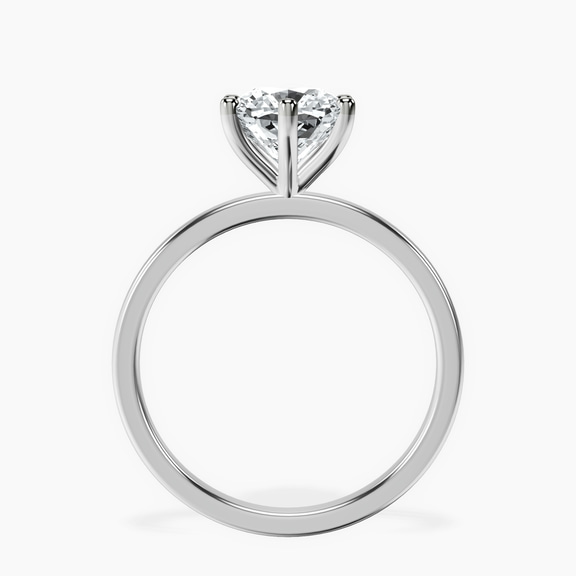18ct White Gold Six Prong Solitaire 1.5mm Lab Diamond Ring side right image one