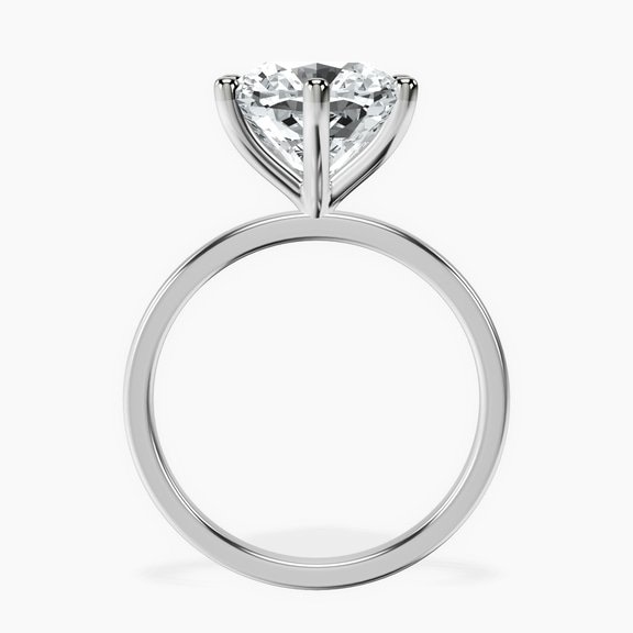 14kt White Gold Six Prong Solitaire 1.5mm Lab Diamond Ring side right image one